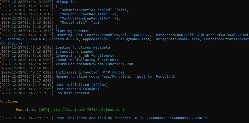 Azure function cli